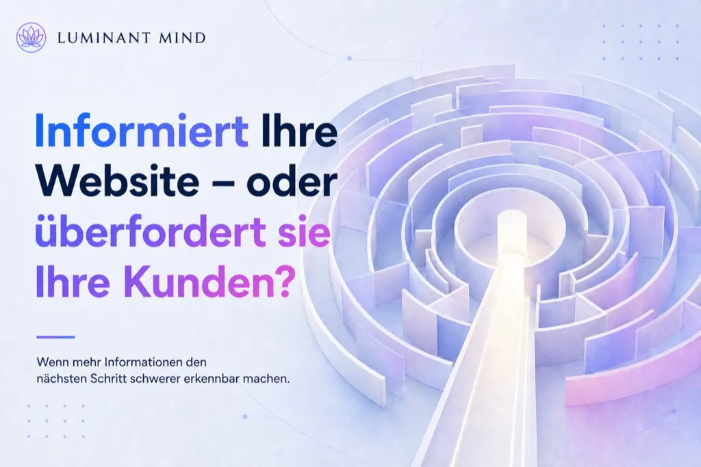 Informiert die Website ihre Kunden — oder überfordert sie sie?