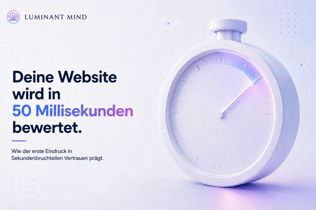 Der 50-Millisekunden-Test: Wie der erste Eindruck über Vertrauen entscheidet