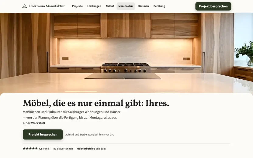 Möbelmanufaktur — Nachher